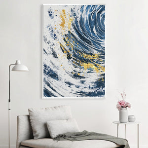 Opulent Waves Canvas Art Clock Canvas