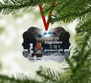 Our Time Together Pet Ornament Customizer Ornament / Aluminum / 10.8 x 8cm Clock Canvas