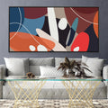 Ovals and Color Canvas Art Clock Canvas