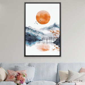 Over Kyoto Mountains Canvas Art 12 x 18in / Canvas Clock Canvas