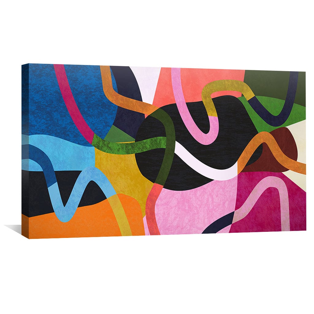 Overlap and Color Canvas Art Clock Canvas
