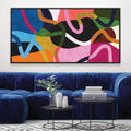 Overlap and Color Canvas Art Clock Canvas