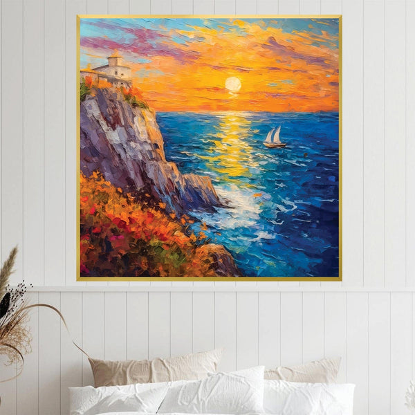 Paint by the Sea Canvas Art Clock Canvas