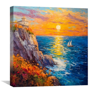 Paint by the Sea Canvas Art Clock Canvas