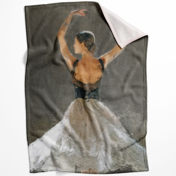 Painted Ballerina Blanket Blanket 75 x 100cm Clock Canvas