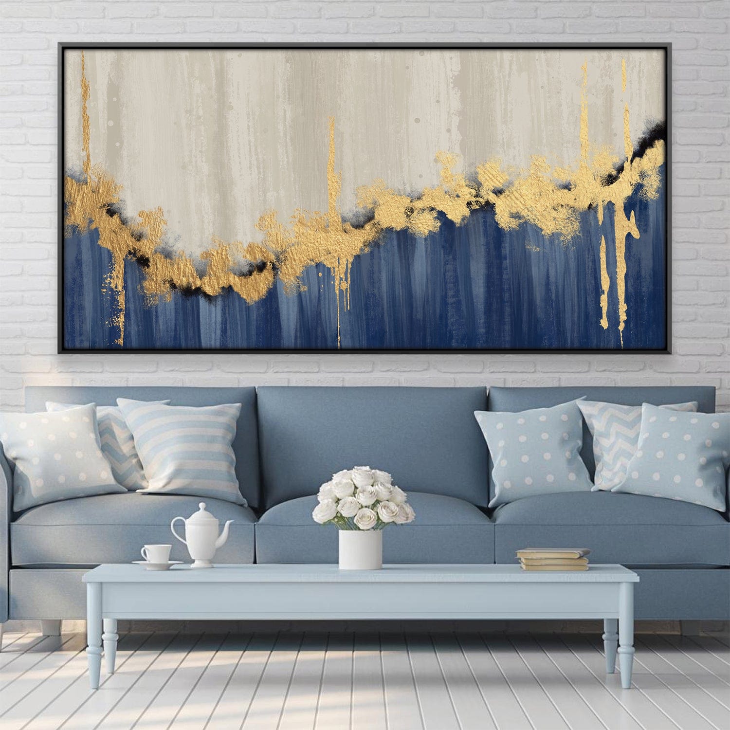 Painted Contrast Canvas Art Clock Canvas