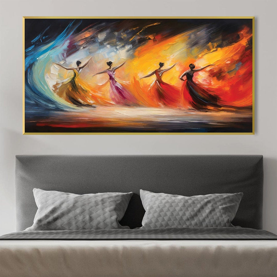 Painted Dancers Canvas Art Clock Canvas