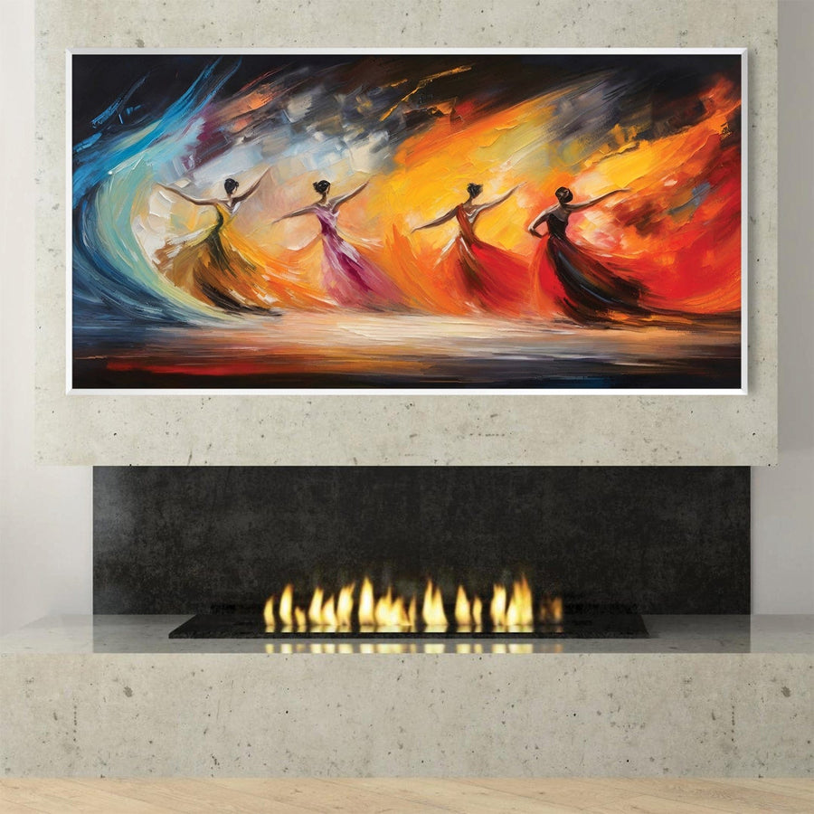 Painted Dancers Canvas Art Clock Canvas