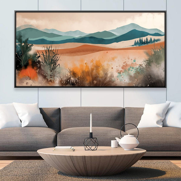 Painted Plains Canvas Art 20 x 10in / Canvas Clock Canvas