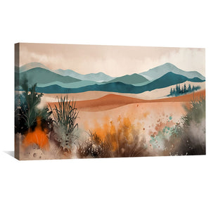 Painted Plains Canvas Art Clock Canvas