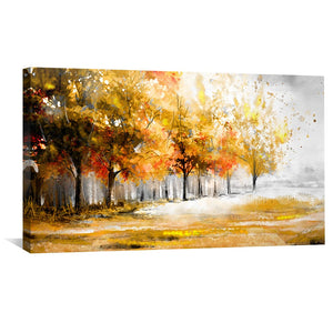 Palette of Fall Canvas Art Clock Canvas