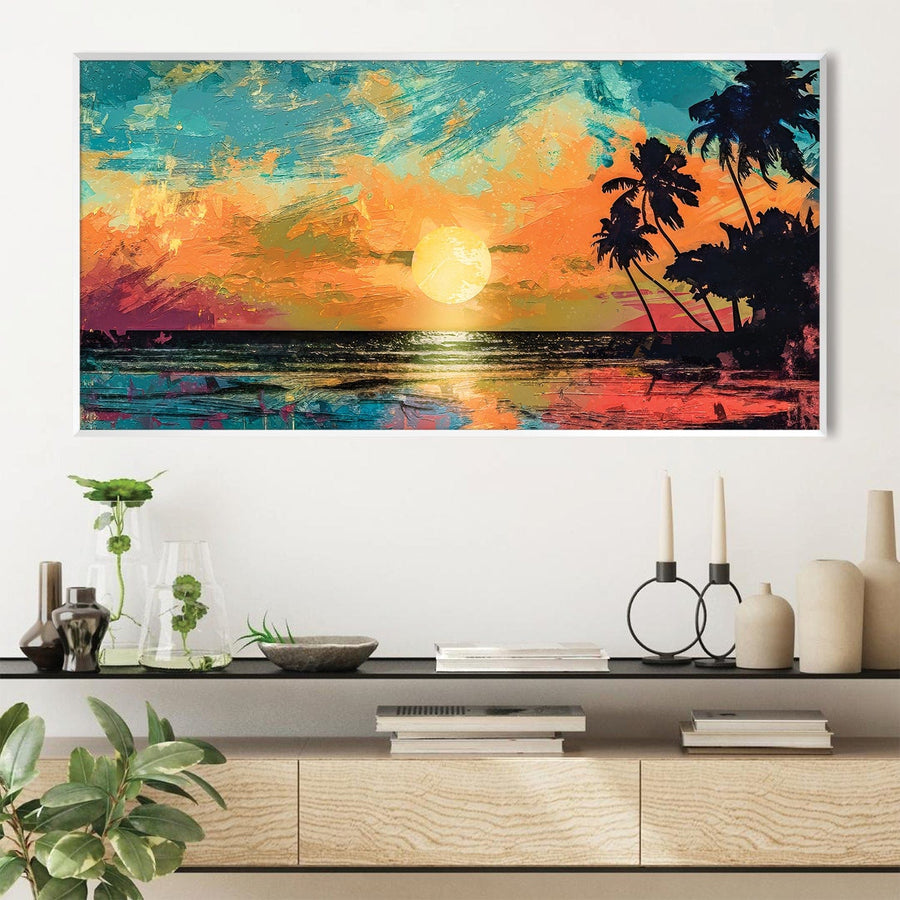 Palette of Paradise Canvas Art Clock Canvas
