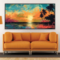 Palette of Paradise Canvas Art Clock Canvas