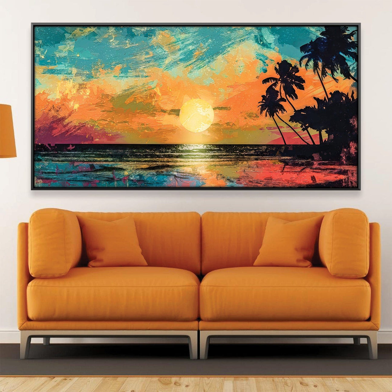 Palette of Paradise Canvas ClockCanvas