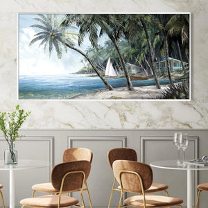 Palm Tree Escape Canvas Art Clock Canvas