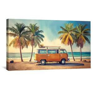 Paradise Drive Canvas Art Clock Canvas