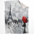 Paris Moods Blanket Blanket 75 x 100cm Clock Canvas