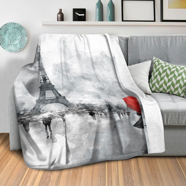 Paris Moods Blanket Blanket Clock Canvas