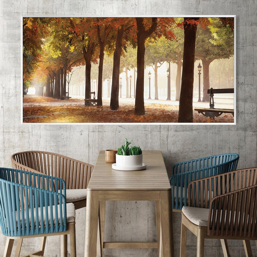 Park Strolls Canvas Art Clock Canvas