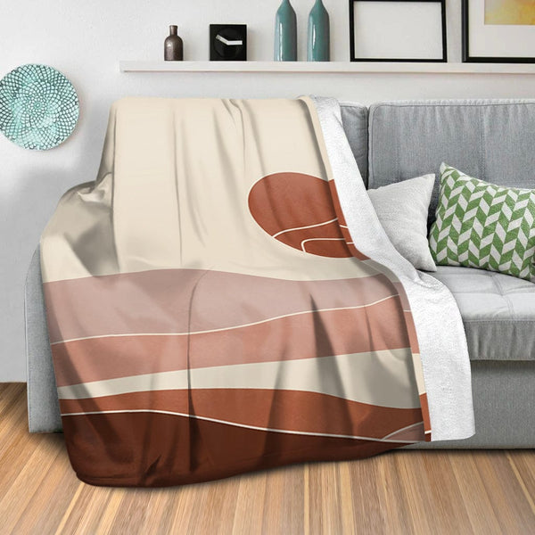 Pastel Horizon Blanket Blanket Clock Canvas