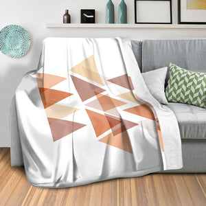 Pastel Triangles A Blanket Blanket Clock Canvas
