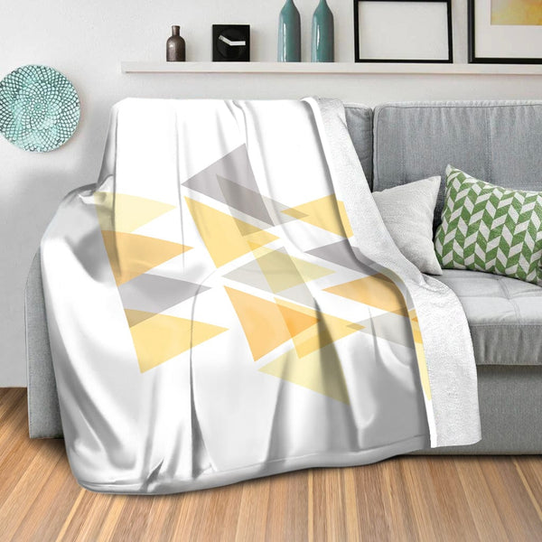 Pastel Triangles B Blanket Blanket Clock Canvas