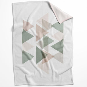 Pastel Triangles C Blanket Blanket 75 x 100cm Clock Canvas