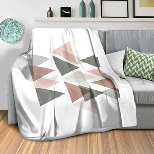 Pastel Triangles D Blanket Blanket Clock Canvas