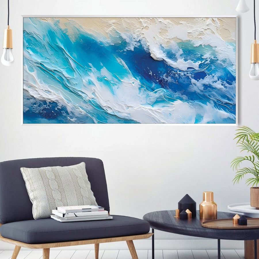 Pastel Waves Canvas Art Clock Canvas
