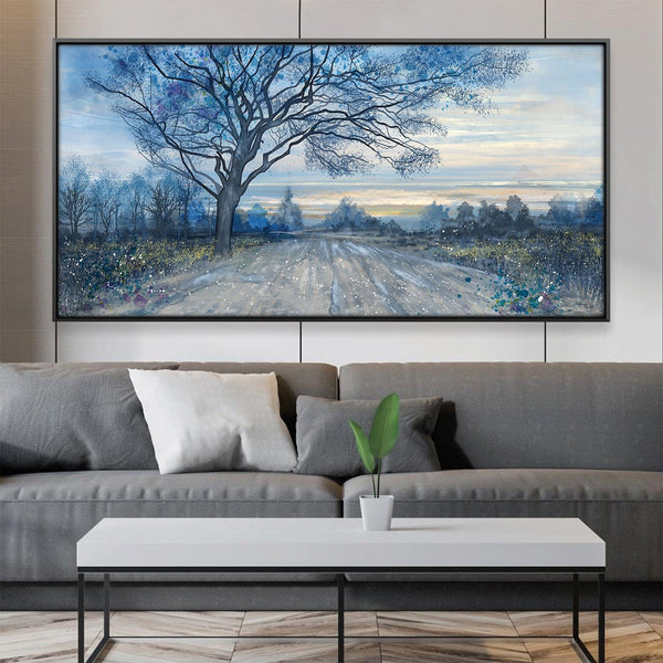 Path of Quiet Skies Canvas Art 20 x 10in / Canvas Clock Canvas