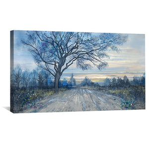Path of Quiet Skies Canvas Art Clock Canvas