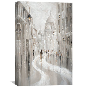 Path to the Sacré-Coeur Canvas Art Clock Canvas