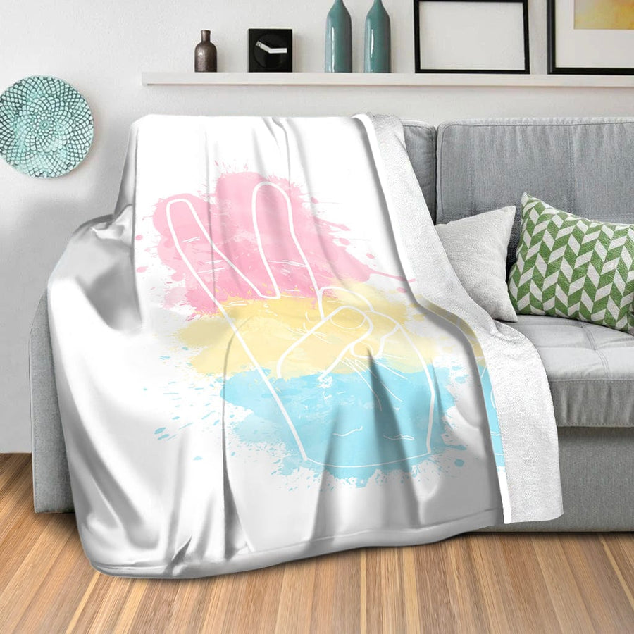 Peace and Pride Blanket Blanket Clock Canvas