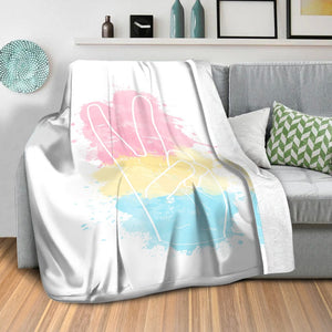 Peace and Pride Blanket Blanket Clock Canvas