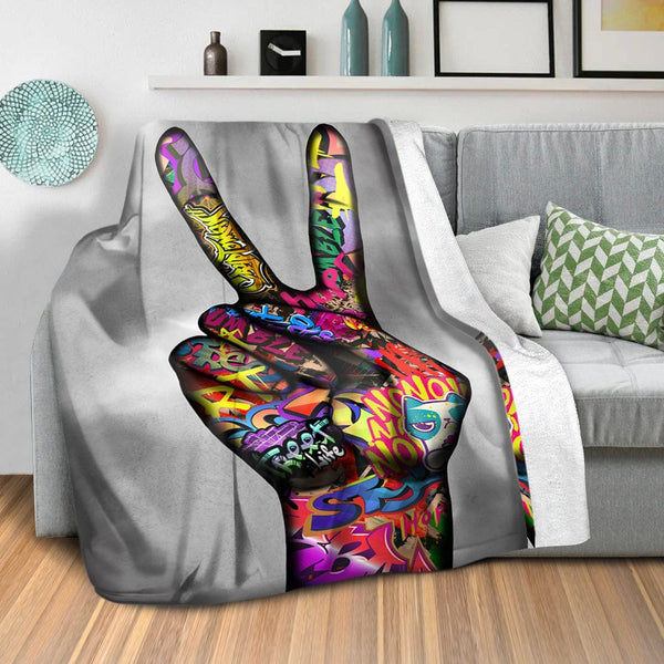 Peace and Unity Blanket Blanket Clock Canvas