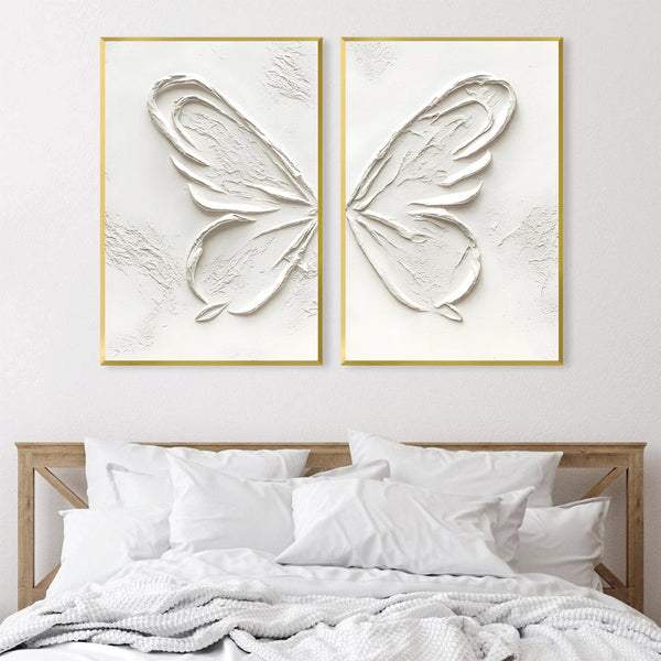 Peaceful Butterfly Art Clock Canvas