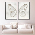 Peaceful Butterfly Art Clock Canvas