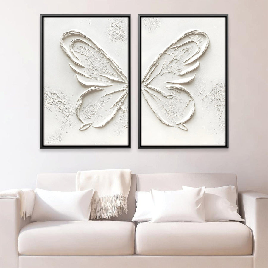 Peaceful Butterfly Art Clock Canvas