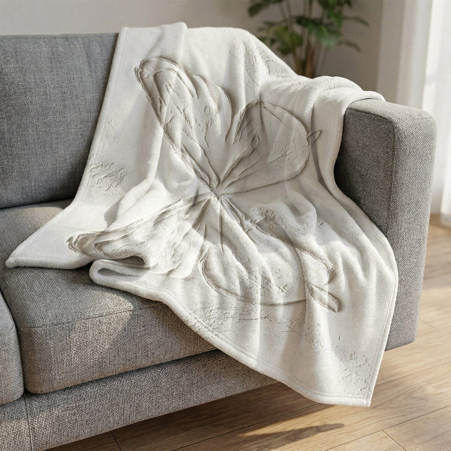 Peaceful Butterfly Blanket Blanket Clock Canvas
