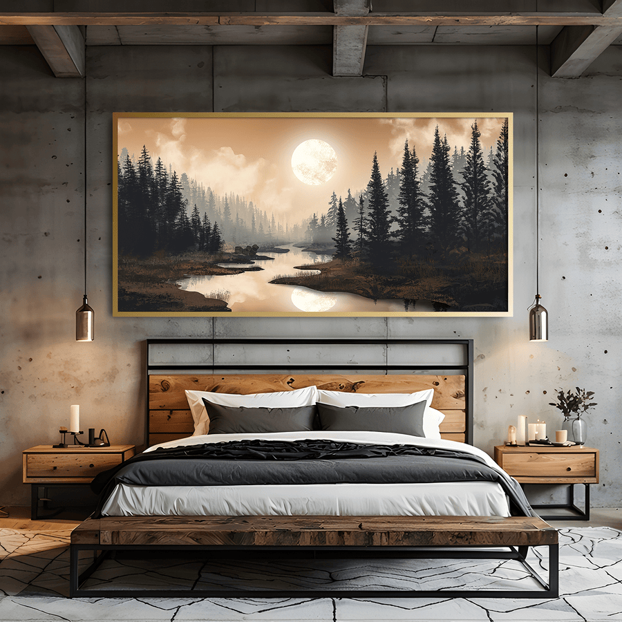 Peaceful Nature Evenings Canvas Art Clock Canvas
