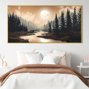 Peaceful Nature Evenings Canvas Art Clock Canvas