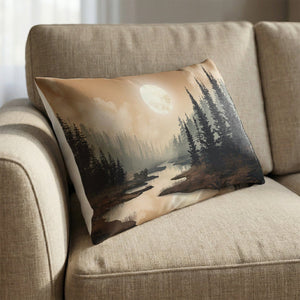 Peaceful Nature Evenings Cushion Cushion 13 x 19in Clock Canvas