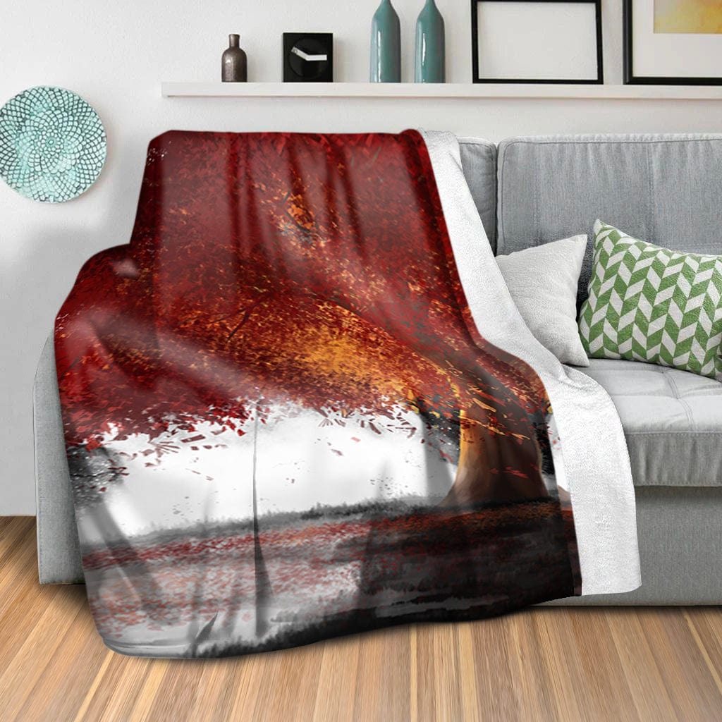 Peaceful Redwood Blanket Blanket Clock Canvas