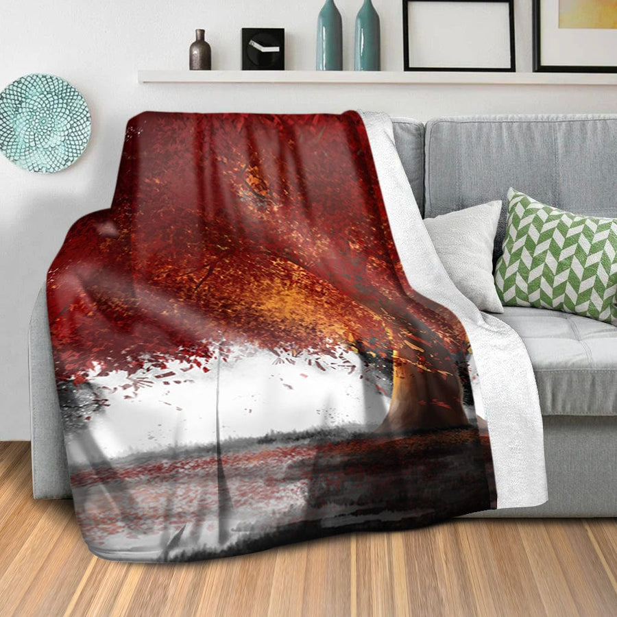 Peaceful Redwood Blanket Blanket Clock Canvas