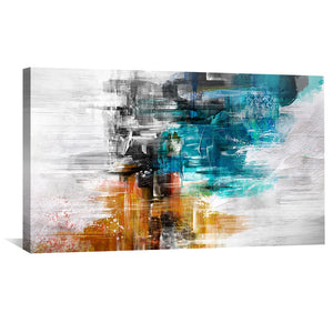 Peaks of the Abstract Canvas Art Clock Canvas