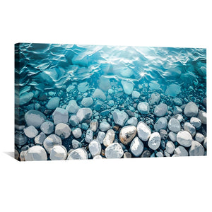 Pebble Shores Canvas Art Clock Canvas