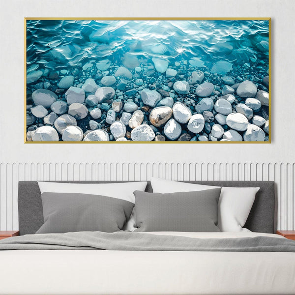 Pebble Shores Canvas Art Clock Canvas