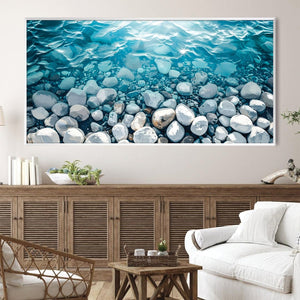 Pebble Shores Canvas Art Clock Canvas