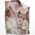 Peonies Blanket Blanket 75 x 100cm Clock Canvas