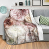 Peonies Blanket Blanket Clock Canvas